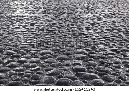 dark gray cobblestone road background