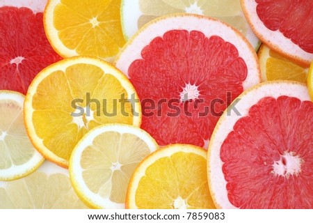 Mixed sliced citrus