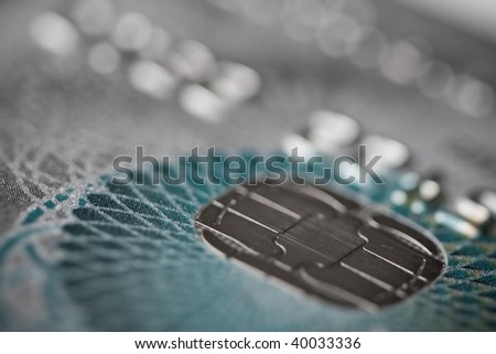 Chip of a plastic card. Macro shot. Can be used as a background