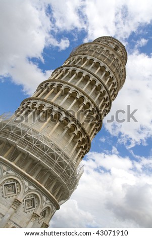 The famous falling tower of Pisa, Italy