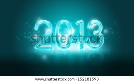 Greeting happy new year card