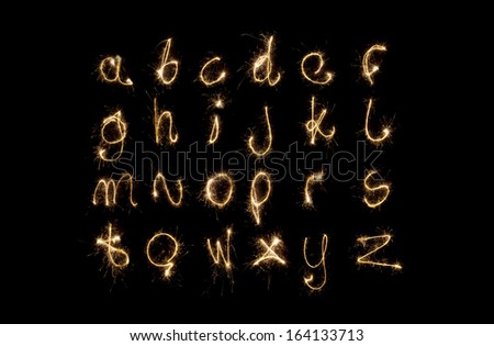 Shiny alphabet isolated on black. (see other letters in my portfolio)