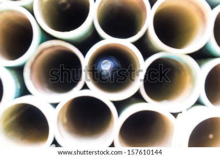 Stacked  Plastic pipes ,Stacked  pvc pipes stacked in construction site
