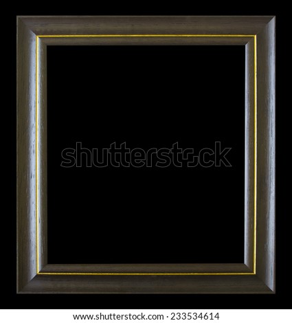 frame Decorative Carved Wood Isolated on black background