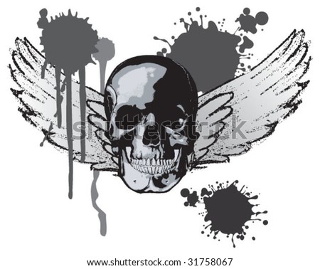 stock vector skull tattoo