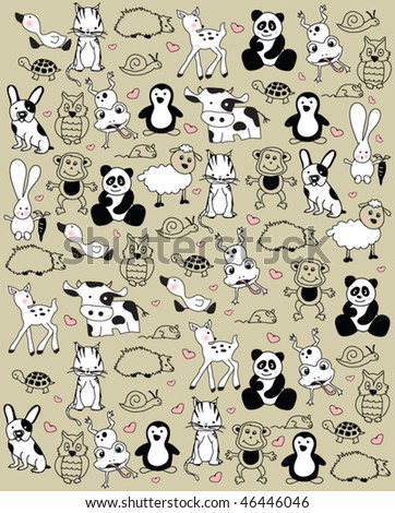 cute animals pattern cute animals pattern