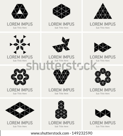 Triangle symbols Business icons such as logo Triangle symbols Business icons such as logo