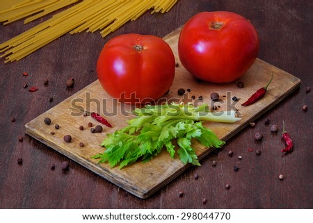 Tomato in table
