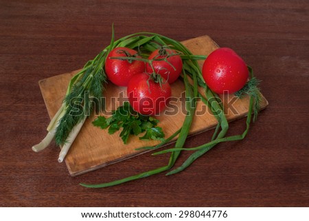 Tomato in table