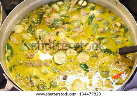 Thai Curry in tray ready to serve