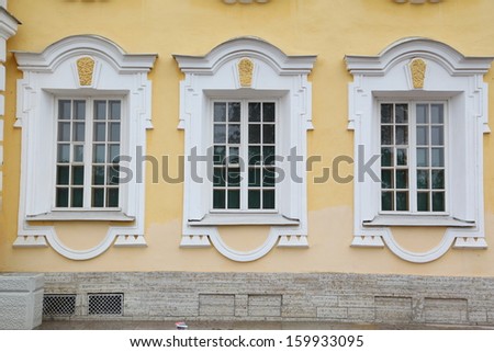 Palace window on yellow wall