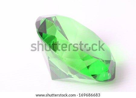 green diamond on white surface
