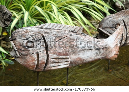 Image of wooden fish design