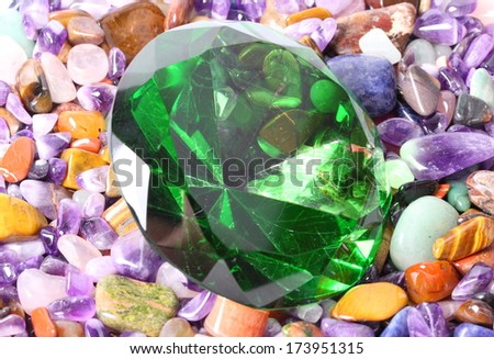 Green diamond and beautiful gems