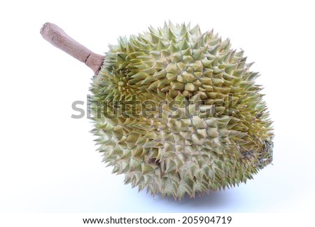 King of fruits, Durian fruit isolated on white background, Durian monthong, Asia fruit