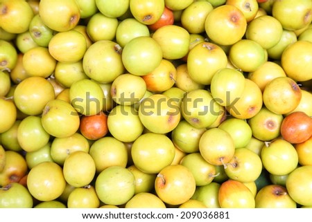 fresh jujube fruit in market