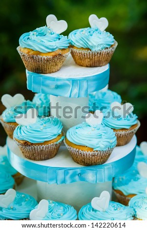 Cupcake Display at Wedding Reception