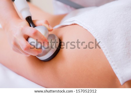 Beauty Treatments. Cellulite Massage Roller Massager. Close-Up
