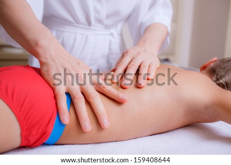 children's health. baby massage. prevention of diseases of the spine.