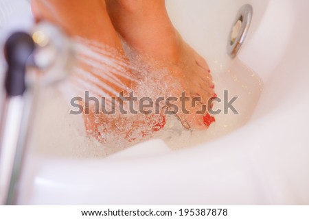 pedicure, salon, spa treatments a cosmetologist, nail care legs. Beauty