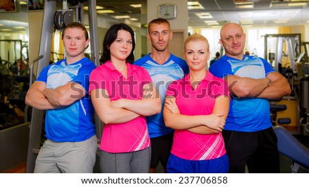 team of trainers at the gym