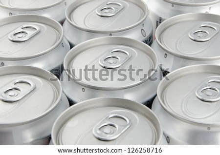 array of unopened soda can