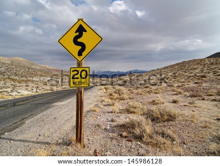 Road Sign. Death Valley National Park, California, USA