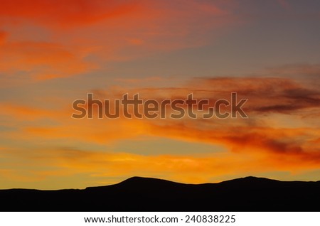 California Desert Twilight Sky.