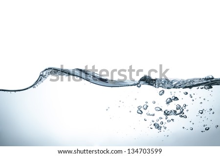 Close Up Of Bubbles And  Water Waves