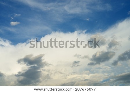 Blue sky and cloud background for graphic designer