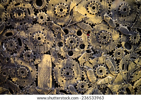 Abstract gold gear background for graphic designer
