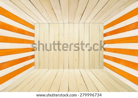 Orange wood stripe room for vintage background for graphic designer
