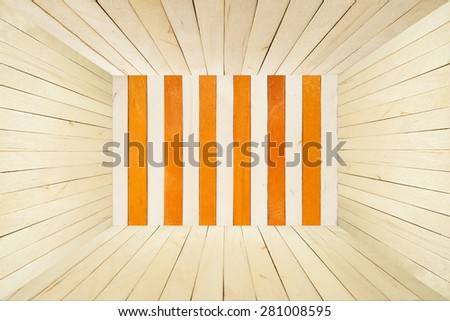Orange wood stripe room background good use for graphic designer