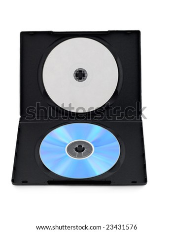 dvd cover background. stock photo : DVD disk box with blank cover isolated on white ackground