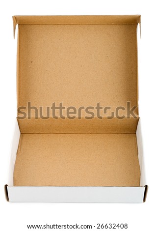 stock photo : Pizza box paperboard blank empty