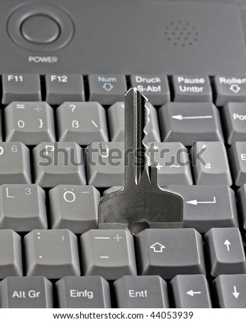 Password key on computer keyboard