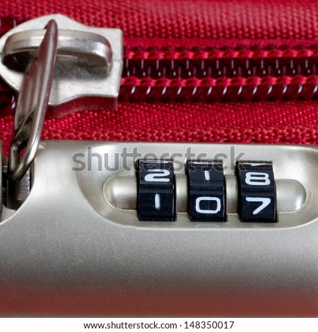 Combination lock password number in bag