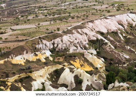 landscape valley Cappadocia, Turkey