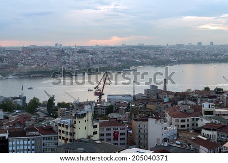 Panorama of Istanbul , Turkey.