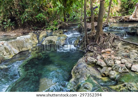 Hot Spring in the south of Krabi province in Klong Thom are nature own hot-tub jacuzzis, nam tok rawn in Thai.