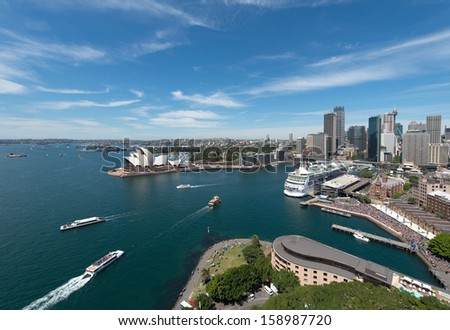 Sydney, Australia - October 5, 2013 : Opera house is the landmark of Sydney city and Australia locate in Sydney harbour.