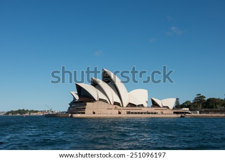 Sydney, NSW/Australia-December 26 : Opera house iconic of Sydney locate in Sydney harbour on December 26, 2013.