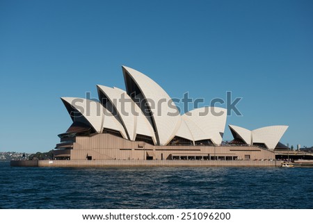 Sydney, NSW/Australia-December 26 : Opera house iconic of Sydney locate in Sydney harbour on December 26, 2013.