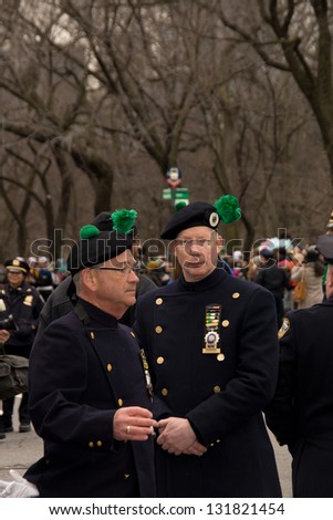 NEW YORK, NY - MARCH 17: 251st annual St. Patrick\'s Day parade on the March 17, 2013 in New York, United States.