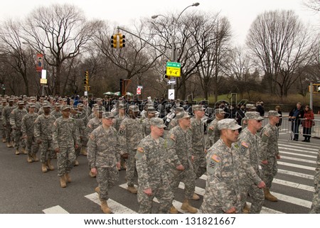 NEW YORK, NY - MARCH 17: 251st annual St. Patrick\'s Day parade on the March 17, 2012 in New York, United States.