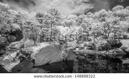 Taken in Mejiro Garden, Tokyo, Japan. A deep infrared photo (850nm - 1000nm).
