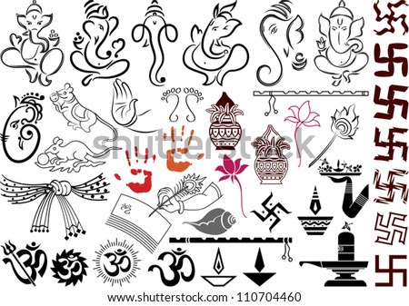 Ganesha with wedding symbols Ganesha with wedding symbols