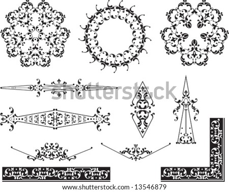stock vector Design Elements Collection Series 003 Borders 