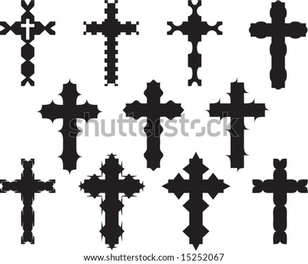stock vector Vector Christian Crosses