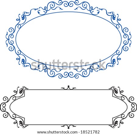 Design Logo on Frame  Border Designs In Various Shapes Stock Vector 18521782